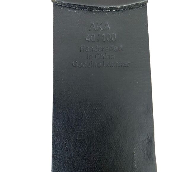 Vintage 90s Kenneth Cole Genuine Leather Belt Black Size 40 - Picture 7 of 8